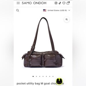 Samo Ondoh Pocket Utility bag M Goat Chocolate